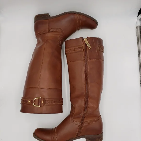 Tommy Hilfiger Tall Riding Boots Cognac… - Picture 2 of 11